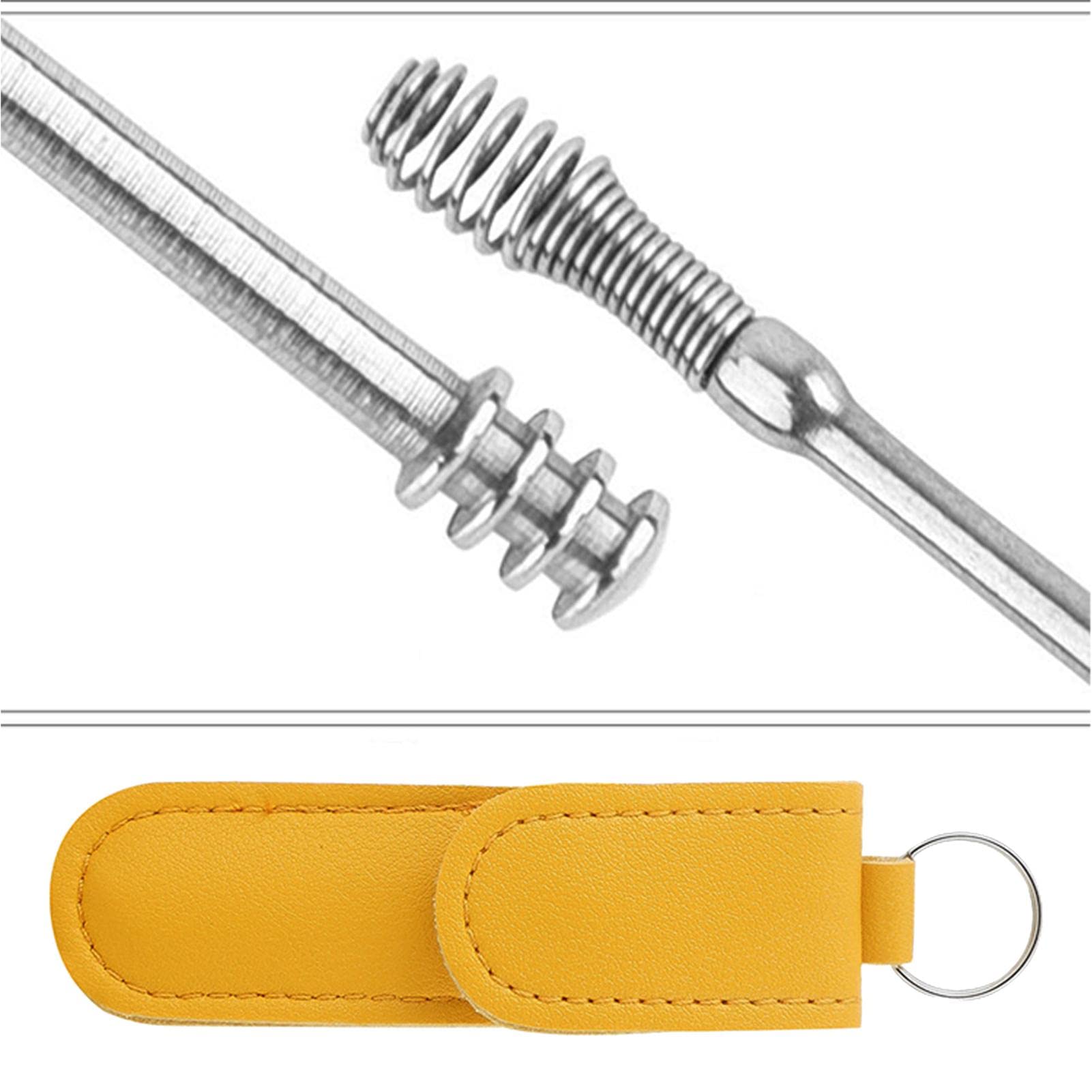 Retrait cérumen - Retrait cérumen Ear Pick,Outil Retrait Cire d'oreille en Acier Inoxydable, Ensemble 6 Outils prélèvement Cire d'oreille