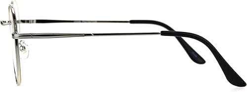 Miniatura 7 de SA106 Gafas de ojo redondas retro con lente transparente clásica con borde de metal de los años 90
