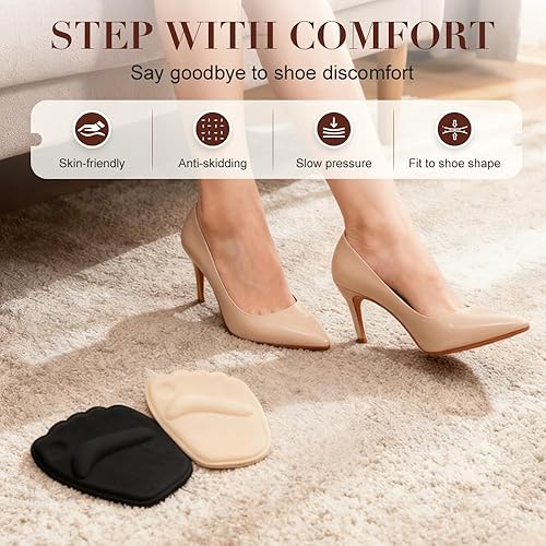 Miniatura 2 de Almohadillas metatarsianas para mujer, cojines de bola de pie para tacones altos y zapatos, insertos para aliviar el dolor en el antepié para mayor