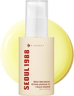 Comprar KSECRET SEOUL 1988 Suero: Liposoma de Retinal 2% + Ginseng Negro, 30ml/1.01fl.oz | 58% Extracto de Ginseng Negro | Suero de retinal, Bakuchiol, Vitamina C y 3 Péptidos para el Cuidado de Arrugas |