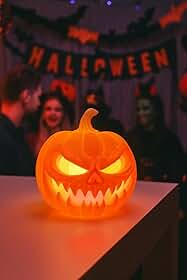 Abóbora Decorativa Halloween - "Jack Lantern" LED (Laranja/Luz Amarela)