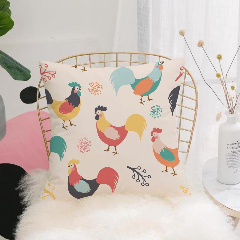 HYOSXW Cushion Cover,Throw Pillow Case Home Decorative for Living Room Bedroom Sofa Chair 16X16 Inch,Beautiful pattern with ros branches and flowers,Pillowcase 40X40cm