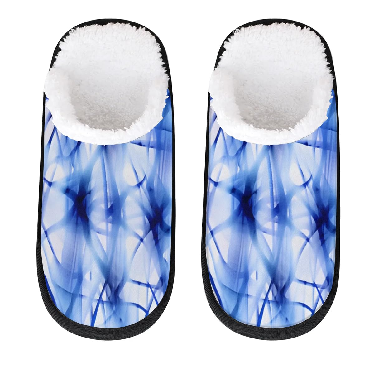 Hsnar Tie Dye Style Abstract Slippers for Women Soft Non-Slip Indoor Slippers Home Slippers for Bedroom Hotel Travel Spa, M
