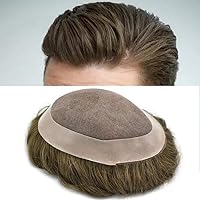 Vista 22 de Mens Toupee Hair Piece For Men Fine Mono Men Hair System Toupee For Men Hair Piece Real Human Hair System For Men Protesis Capilar Para Hombre 6x9