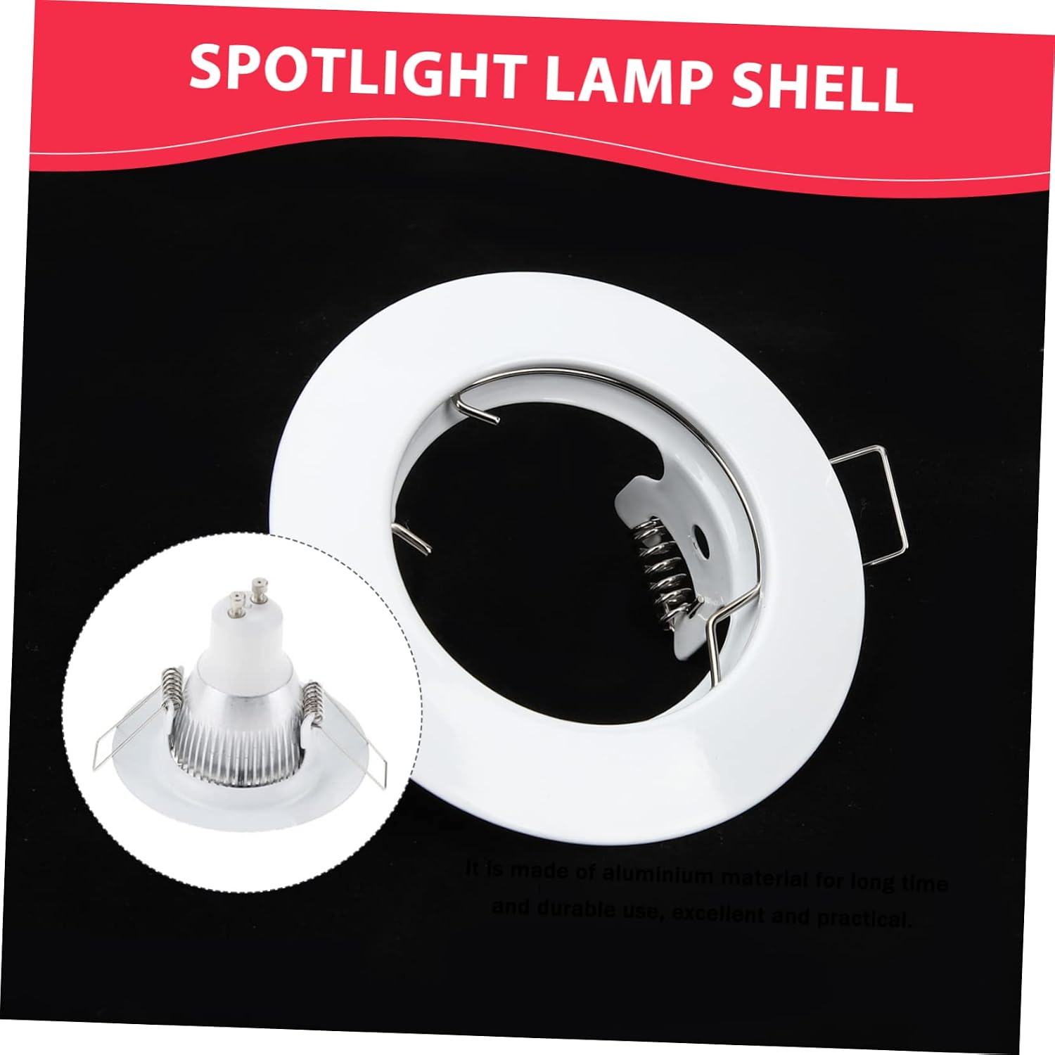 Veemoon 2pcs Trim Decorative Recessed Light for for Kitchen Dining Room Bedroom Hallway and Shop Window Easy Installation Replacement
