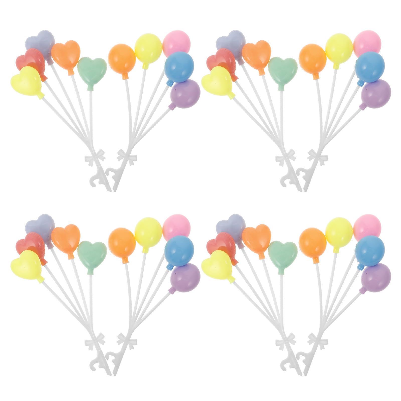 Miniature Balloon Cake Topper Decorations 8pcs