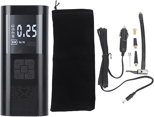 Bomba de compresor de aire portátil DC 11.1V - Inflador digital preciso de neumáticos con 3 modos de luz LED para automóviles, bicicletas,
