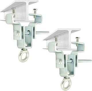 QWORK® Stahl-I-Träger-Aufhänger, Stahlträgerklemme, Boxsack-Zubehör für Balken, einstellbar von 6.3 cm bis 19 cm