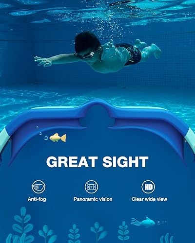 Miniatura 4 de ZIONOR Gafas de natación para niños con gorro de natación, G1 MINI SE antivaho con gorro de natación para niños