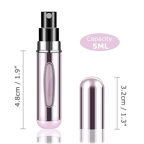 Miniatura 2 de 2 botellas de atomizador de perfume recargables, mini botella de perfume separada portátil, cajas de aerosol dispensadores de viajes y salidas, 0.2