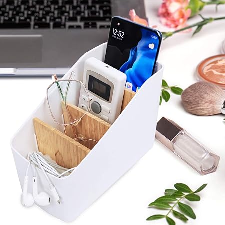 Porte-stylo,BK--Boîte De Rangement Multifonction En Cuir Marbre, Organisateur De Papeterie