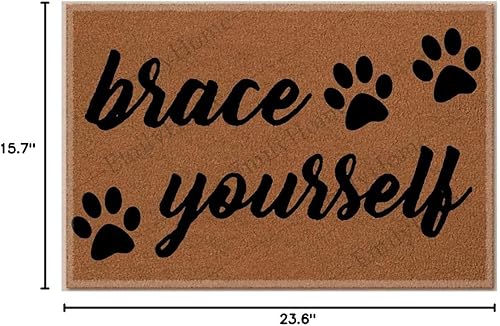 Miniatura 2 de Brace Yourself - Tapete para entrada, tapete para interior del hogar, tapete para entrada interior y hogar, tapetes de interior para entrada, 23.6 x