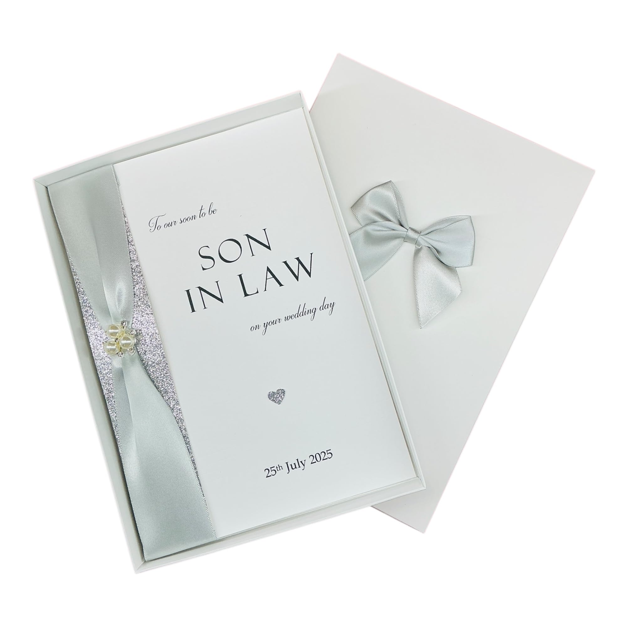 To Our Soon To Be Son In Law Wedding Day Card - Personalised Luxury Greeting Card Invitation Gift - A5 Card - 20 Colours to Choose - Various Wedding Roles To Select (Son In Law)