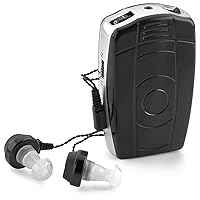 Vista 1 de MEDca Amplificador digital personal de sonido y voz, sonido de bolsillo con auriculares de una sola oreja y doble oreja con tecnología