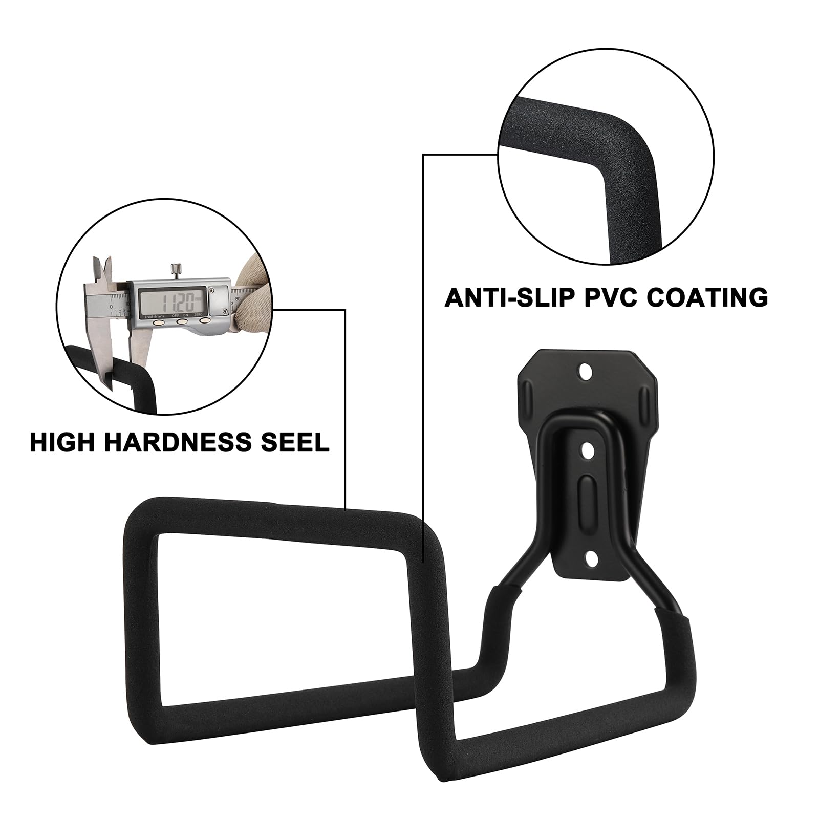 Mayouko 2PCS Garden Hose Holder Wall Mount, Metal Water Hose Hanger Reel Hose - Image 4
