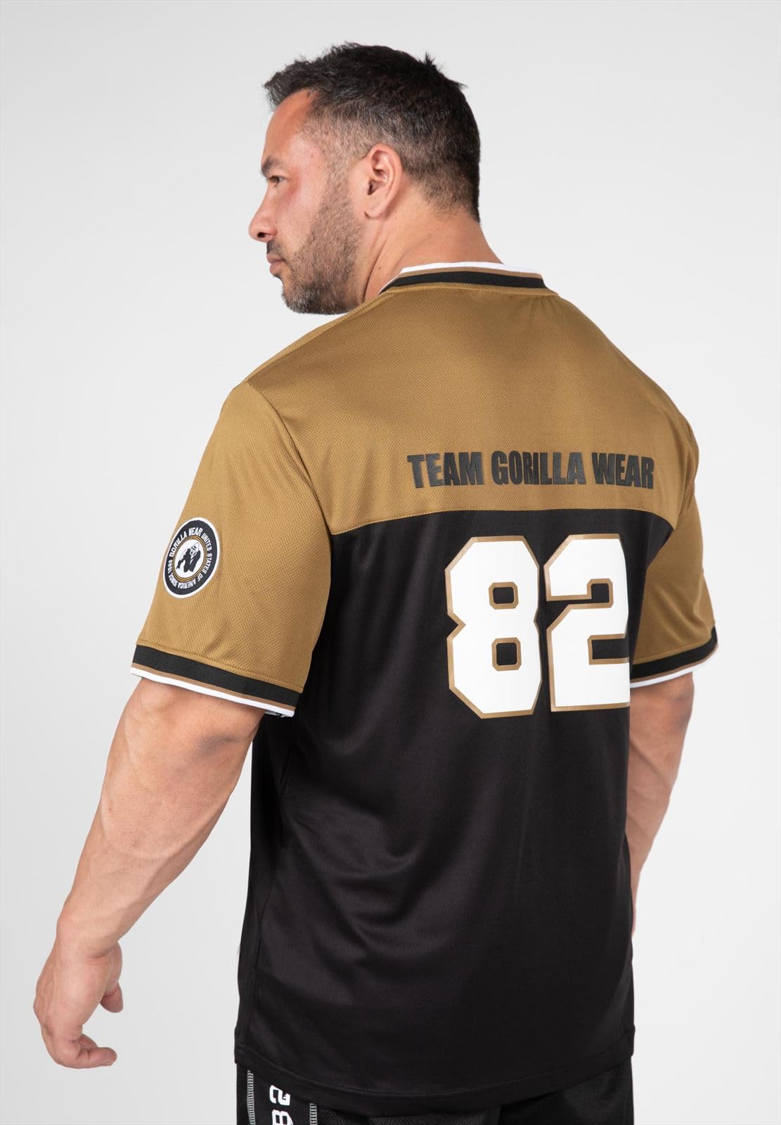 GORILLA WEAR Trenton Football Jersey - Nero/Bianco