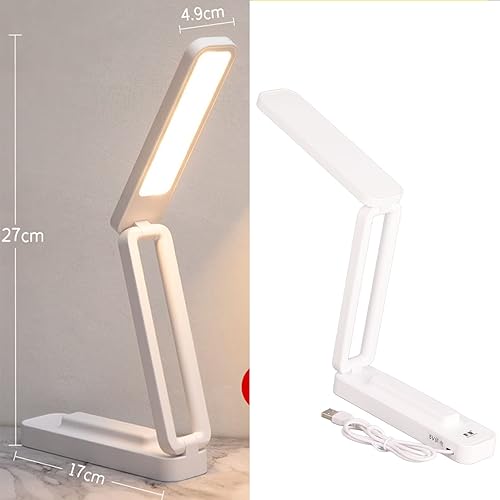 Miniatura 6 de BestAlice Lámpara de escritorio LED, lámpara de lectura de luz de escritorio regulable, plegable, portátil, 3 modos de iluminación, protección