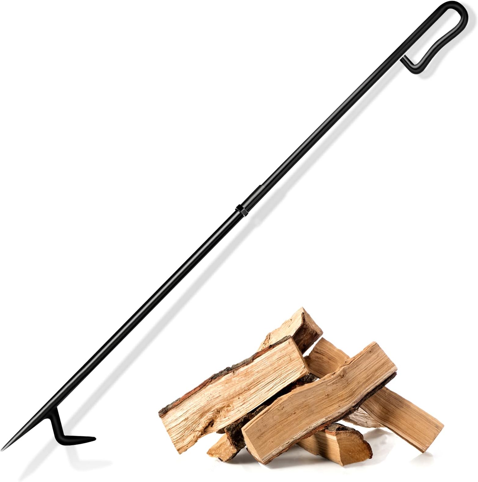 Aonagi Fire Poker for Fire Pit, 34 Inch Fireplace Poker with Upgrade Removable Design, Premium Solid Steel Fire Pit Poker Fire Pit Accessories for Fireplace Camping Wood Stove Indoor and Outdoor.