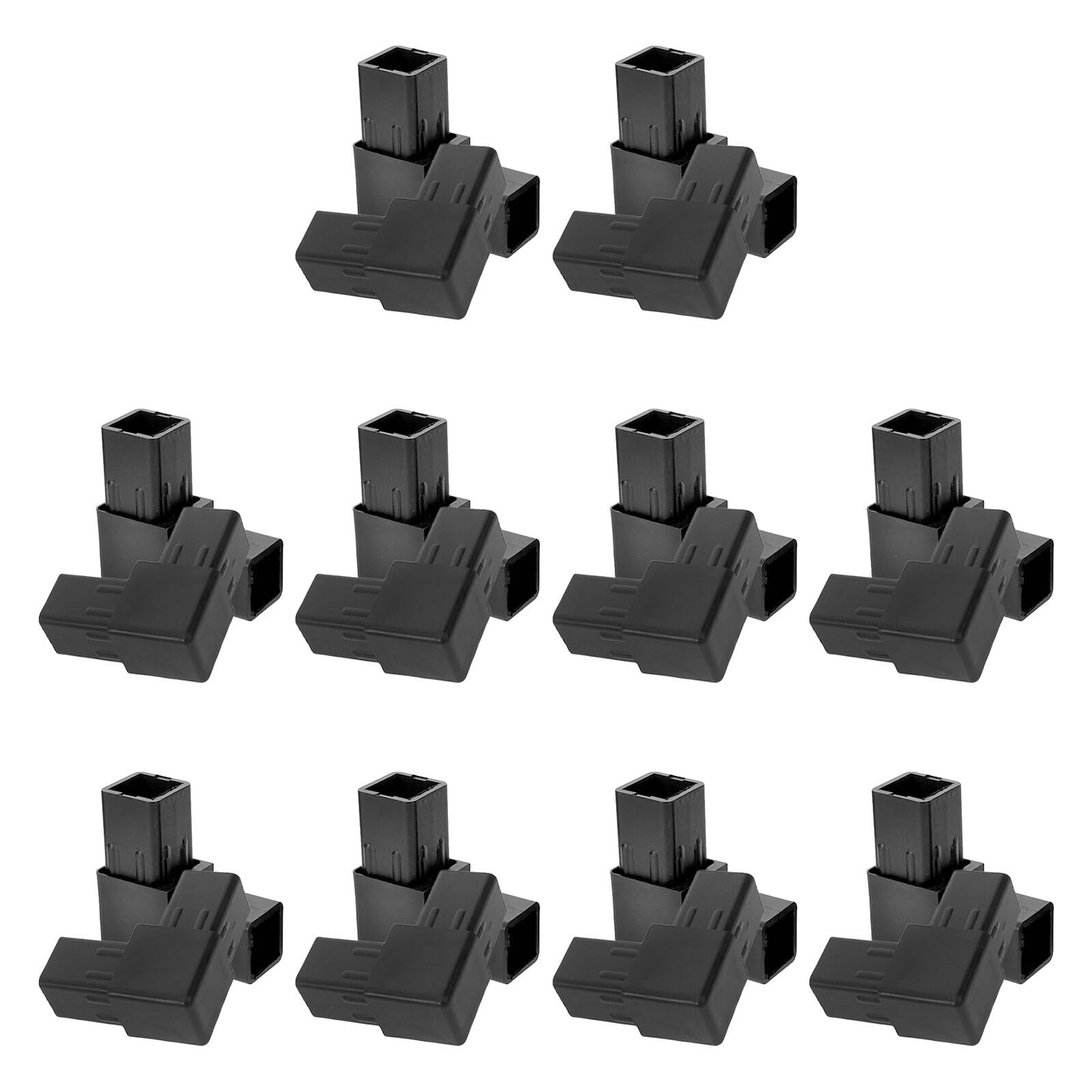 Conector de tubo cuadrado 20x20 mm accesorio bidireccional en L para vallas plásticas 20 u