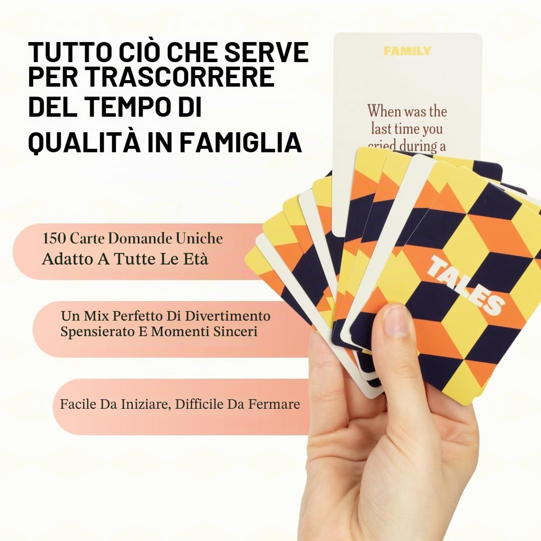 TALES 150 biglietti di conversazione, edizione familiare, creare connessioni significative