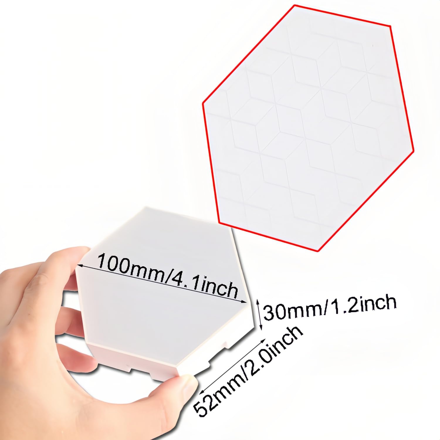ThreeH Confezione da 6 app per applique esagonali e luci da gioco intelligenti con telecomando per l'arredamento del soggiorno della camera da letto