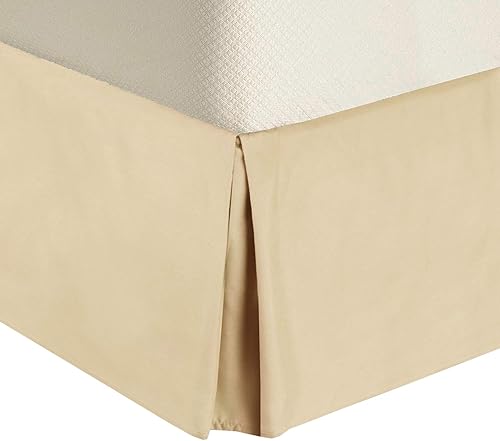 Miniatura 6 de Royal Tradition Falda de cama de 300 hilos, 100% algodón plisado a medida con caída de 15 pulgadas y esquinas divididas, color azul marino