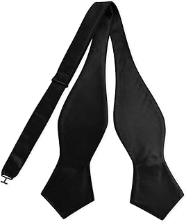 GUUNIEE Men's Exquisite Woven Silk Self Bowtie Solid Diamond Bow Ties