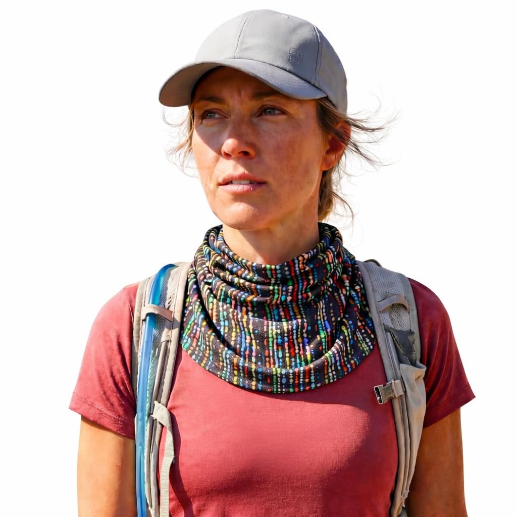 BANDI UPF 50+ Sun Protective Wrap – Reversible Neck Gaiter, Lightweight Scarf with UV Protection for Travel, Made in USA