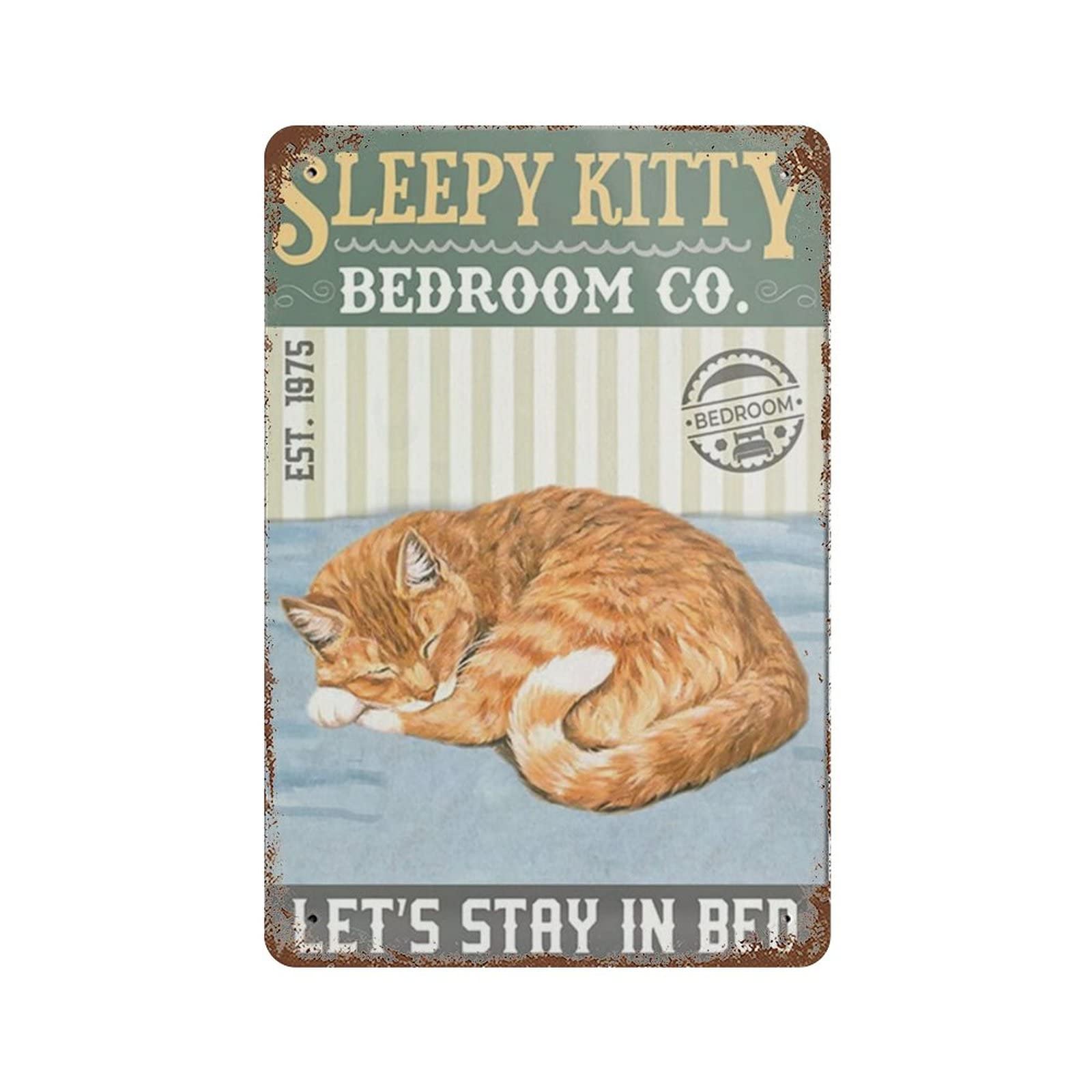 AOOEDM Cat Vintage Metal Sign Tin Sign for Home Bar Pub Kitchen Man Cave Tin Sign Wall Decor Poster Wall Plaque