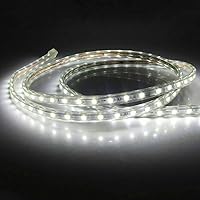 Vista 1 de Tira de luces LED, resistente al agua, SMD 5050, cuerda LED para iluminación al aire libre, 60 LEDs/m, tira de luz LED cortable, iluminación Blanco