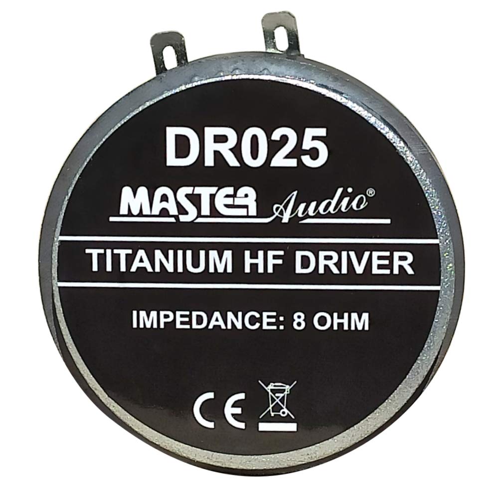 1 MASTER AUDIO DR025 driver a compressione 30 watt rms 60 watt max attacco a vite da 3,4 cm per trombe casa 8 ohm 109 db bobina 2,5 cm, 1 pezzo