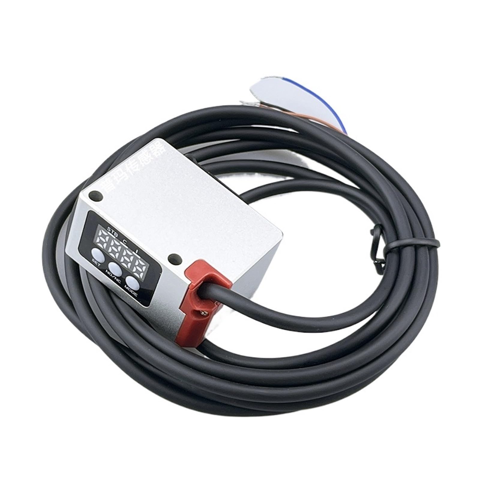 JJKKOZVQF Long-distance color sensor, anti-shake, color mark photoelectric sensor, optical fiber PM-WF10, NPN output