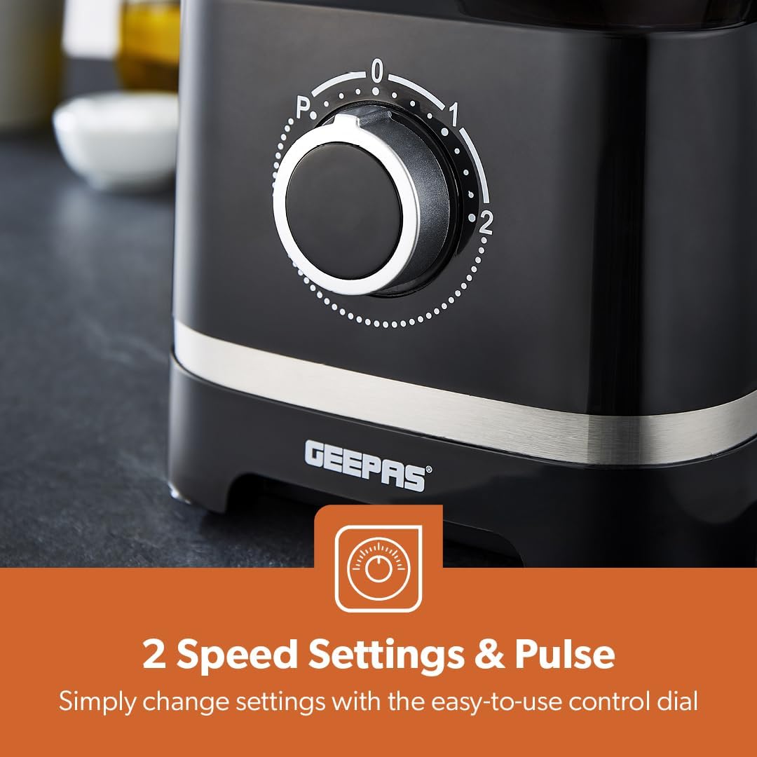 Geepas 800W 10 in 1 Food Processor Blender, Black - Image 3