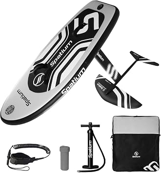 Spatium Inflatable Wing Foil Board with Hydrofoil with Accessories Inflator Pump, Backpack, Safe Leash, Fix Kit Hydrofoil Surfboard for Surfing Kite Board