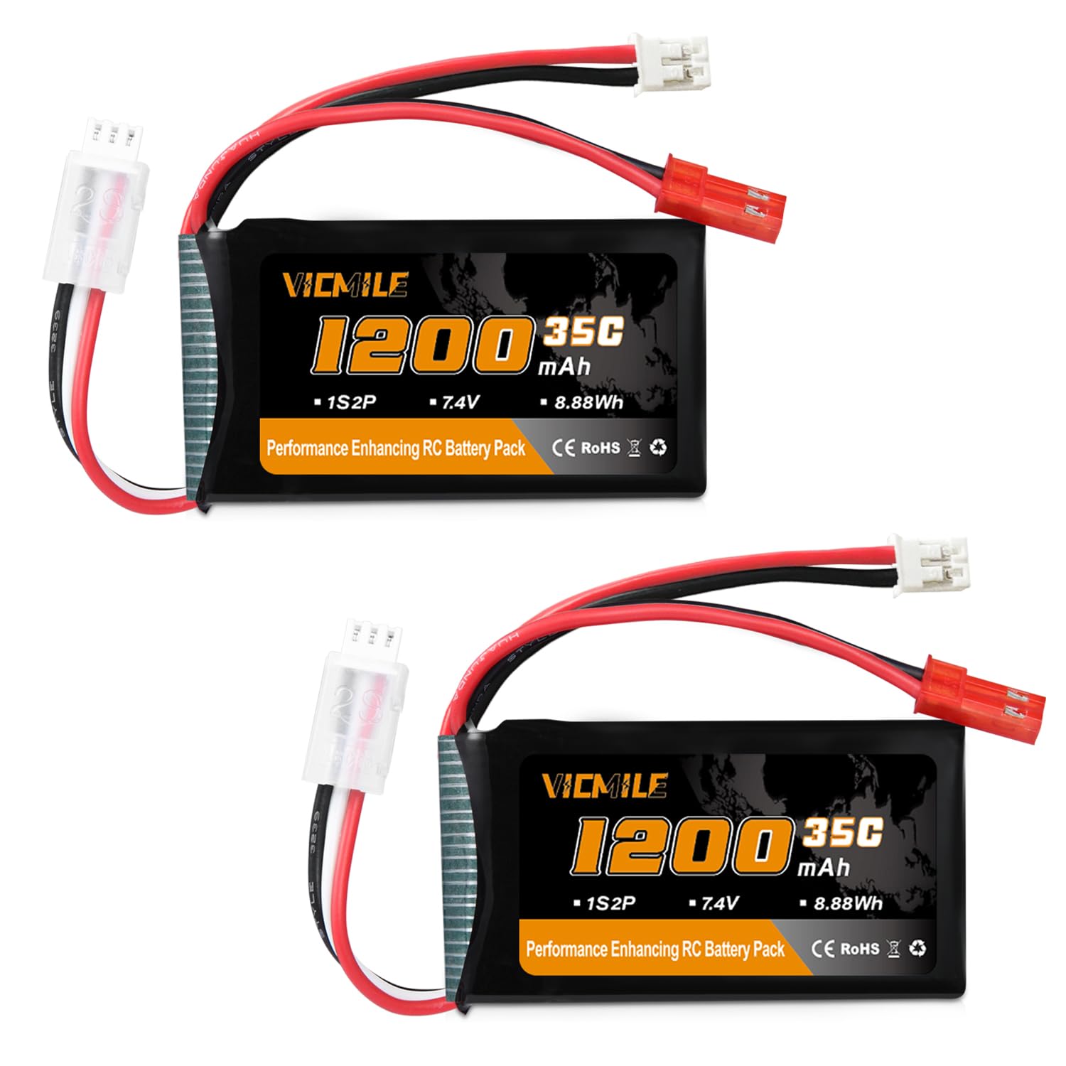 VICMILE 1200mAh 2S LiPo