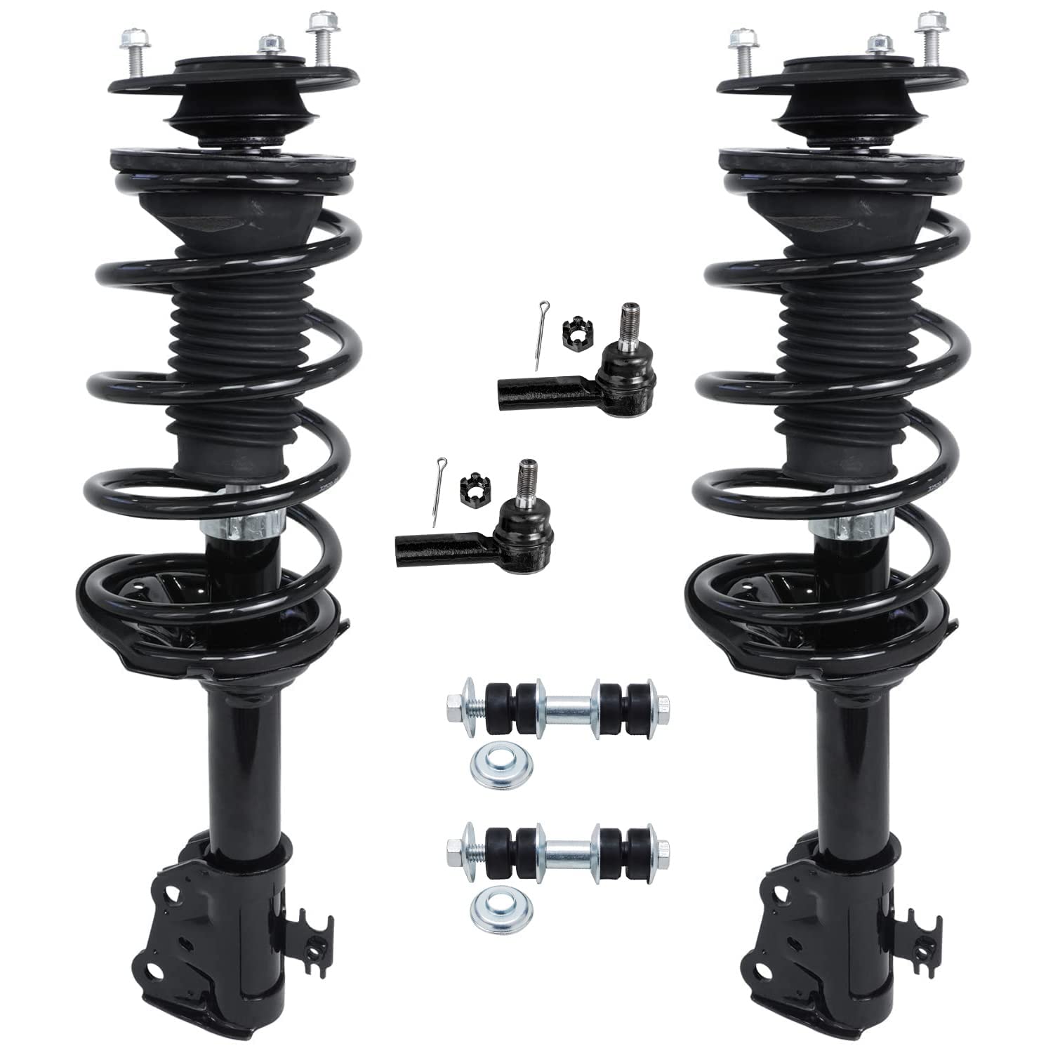 Detroit Axle - 6PC Complete Front Struts &amp; Coil Springs with Sway