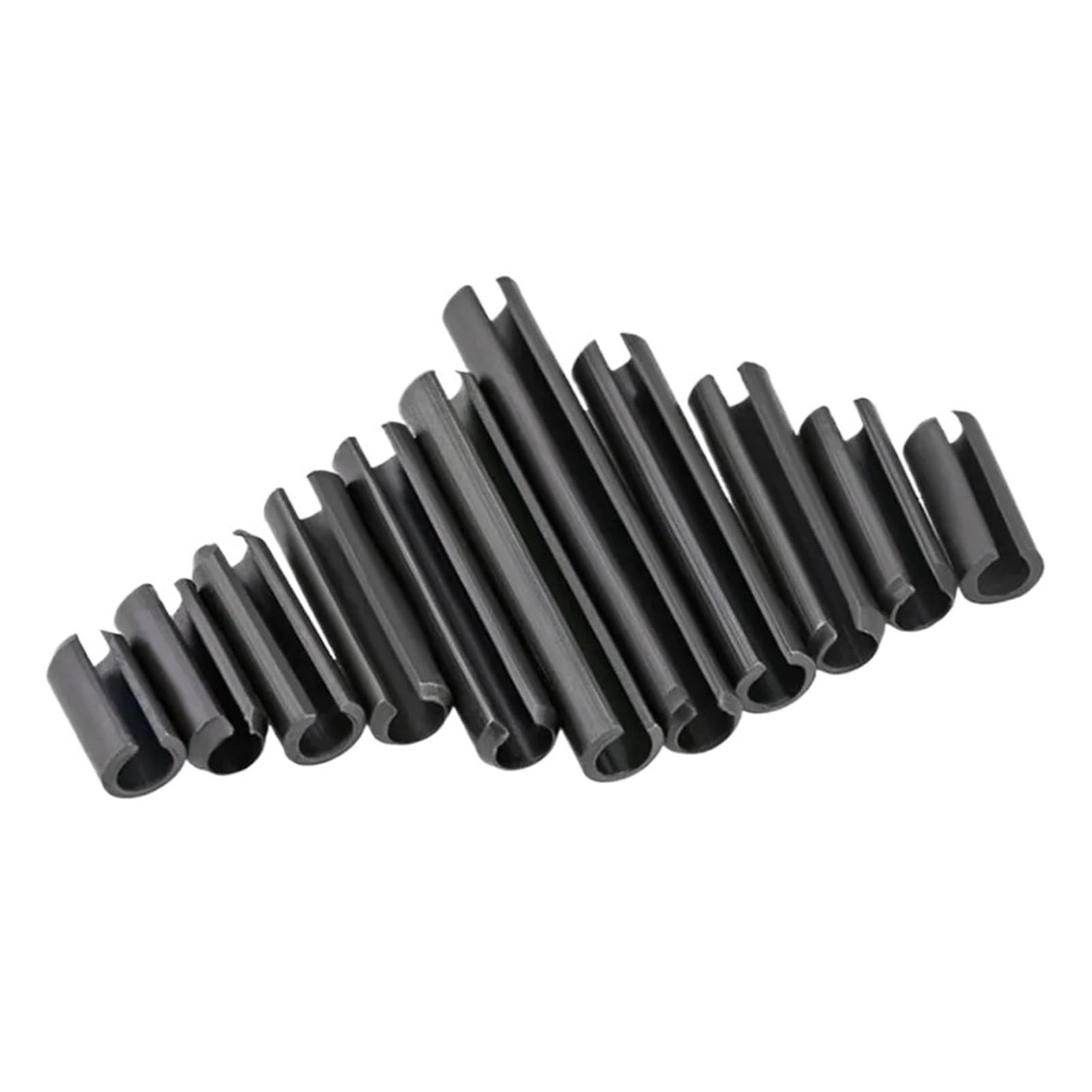 Goupilles à ressort fendues M16 – Goupilles fendues en acier au carbone noir for le positionnement et la fixation(M16x100mmx5pcs)