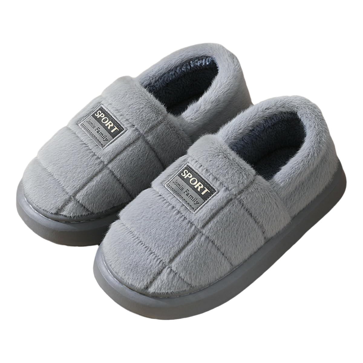 Damskie kapcie Plush Cotton Shoes Large Size Heeled For Men Home antypoślizgowe grube podeszwy
