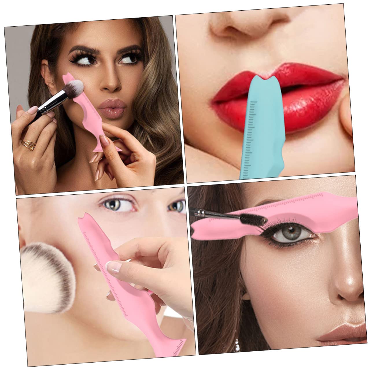 MAGICLULU 5 Set Di Stencil Per Il Trucco Eyeliner Ombretto E Guide Per Sopracciglia Modelli in Silicone Resistenti Facile Applicazione Per La Bellezza Quotidiana 2 Pezzi*5