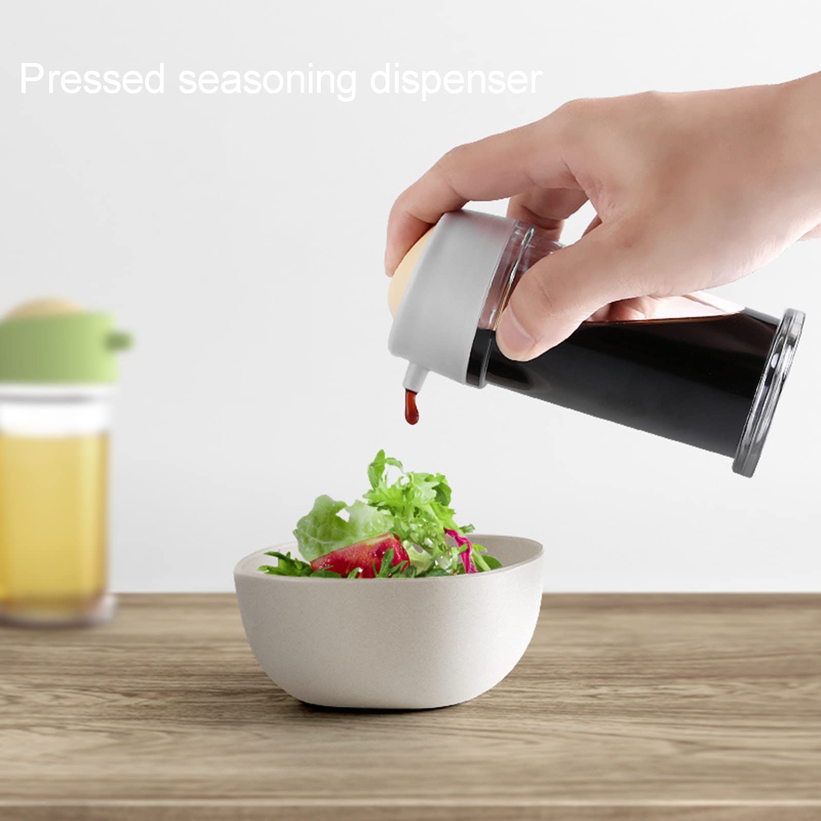 WONIU 2pcs Small Soy Sauce Dispenser Bottle for Soy Sauce Olive Oil Vinegar Restaurant Camp BBQ Travel Home Table, 120ml, Plastic