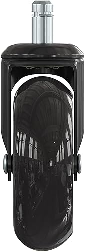 Miniatura 11 de Flash Furniture Waylon - Juego de 5 ruedas de repuesto de poliuretano transparente para sillas de juegos, negocios y oficina en casa, adecuadas para