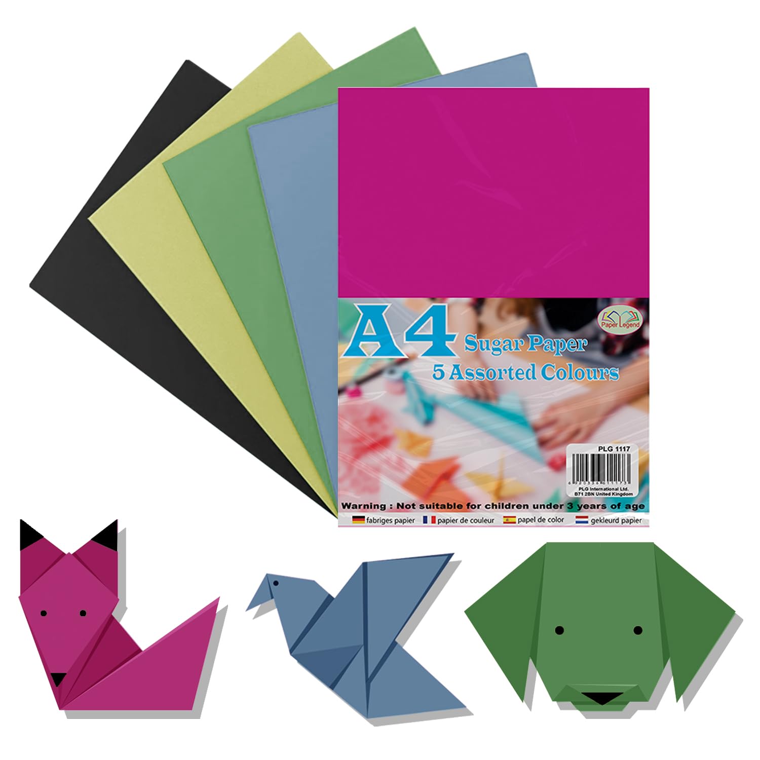 M1ss Assorted 15 Packs A4 Kaleidoscope Sugar Paper Colourful Drawing Cards Art & Craft Paper For School, Home And Office Decoration And Diy 29.7 X 21Cm Approx.