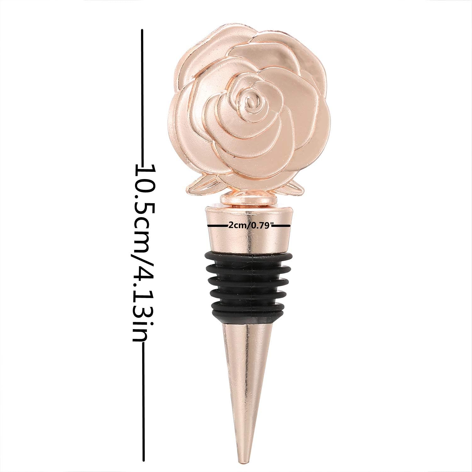 24PCS Bottle Stopper Wedding Favor for Guests,Metal Rose Wine Bottle Stopper Champagne Saver with Gift Box for Wedding Party Bridal Shower Birthday Souvenirs Gift Supplies Decoration (Pack of 24 Rose)