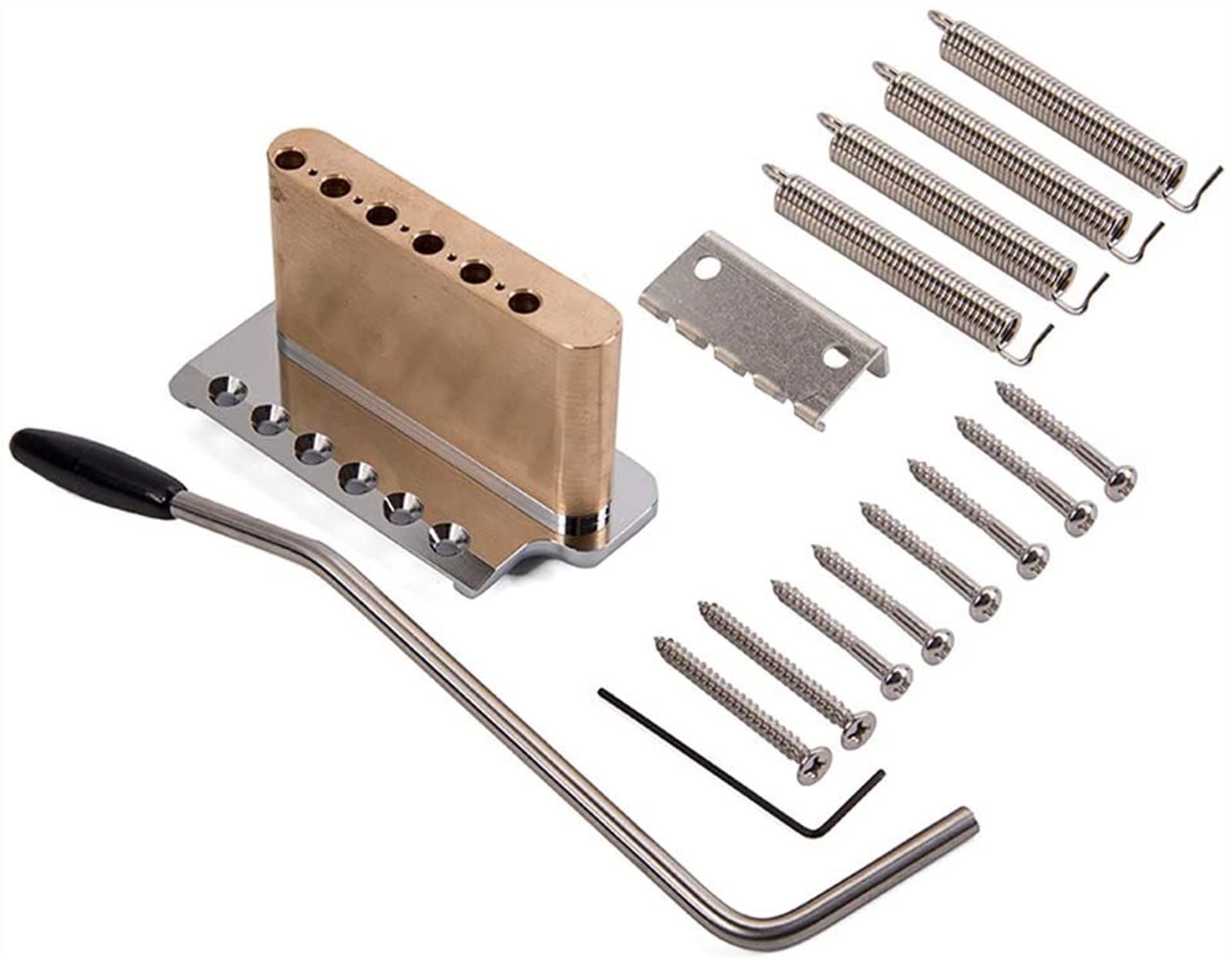 Guitar Electric Tremolo System Brass Bridge Bridge E Selle In Acciaio Inox Per Stratocaster Sostituzione Della Chitarra Ponte Chitarra Elettrica - Foto 8