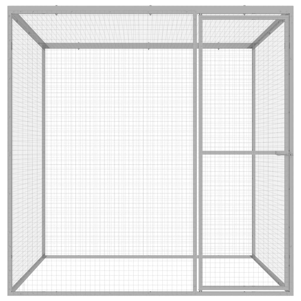 vidaXL Katzenkäfig 1,5x1,5x1,5 m Verzinkter Stahl