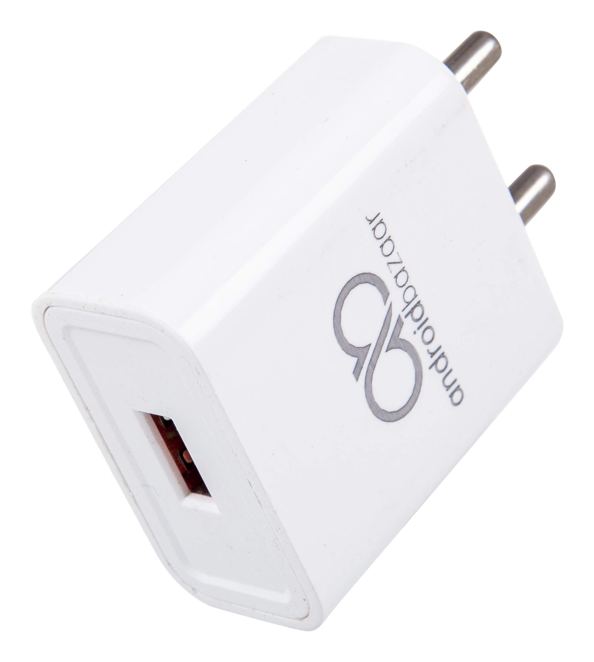 Androidbazaar Ab101S Turbo Charge Series 5V/2.4 A, Ampere 12W 1 Port Adaptor For All Latest Android & Ios Devices. Smartphones, Tablets & Compatible Gadgets Ab-101 (1 Usb Port Charger) White