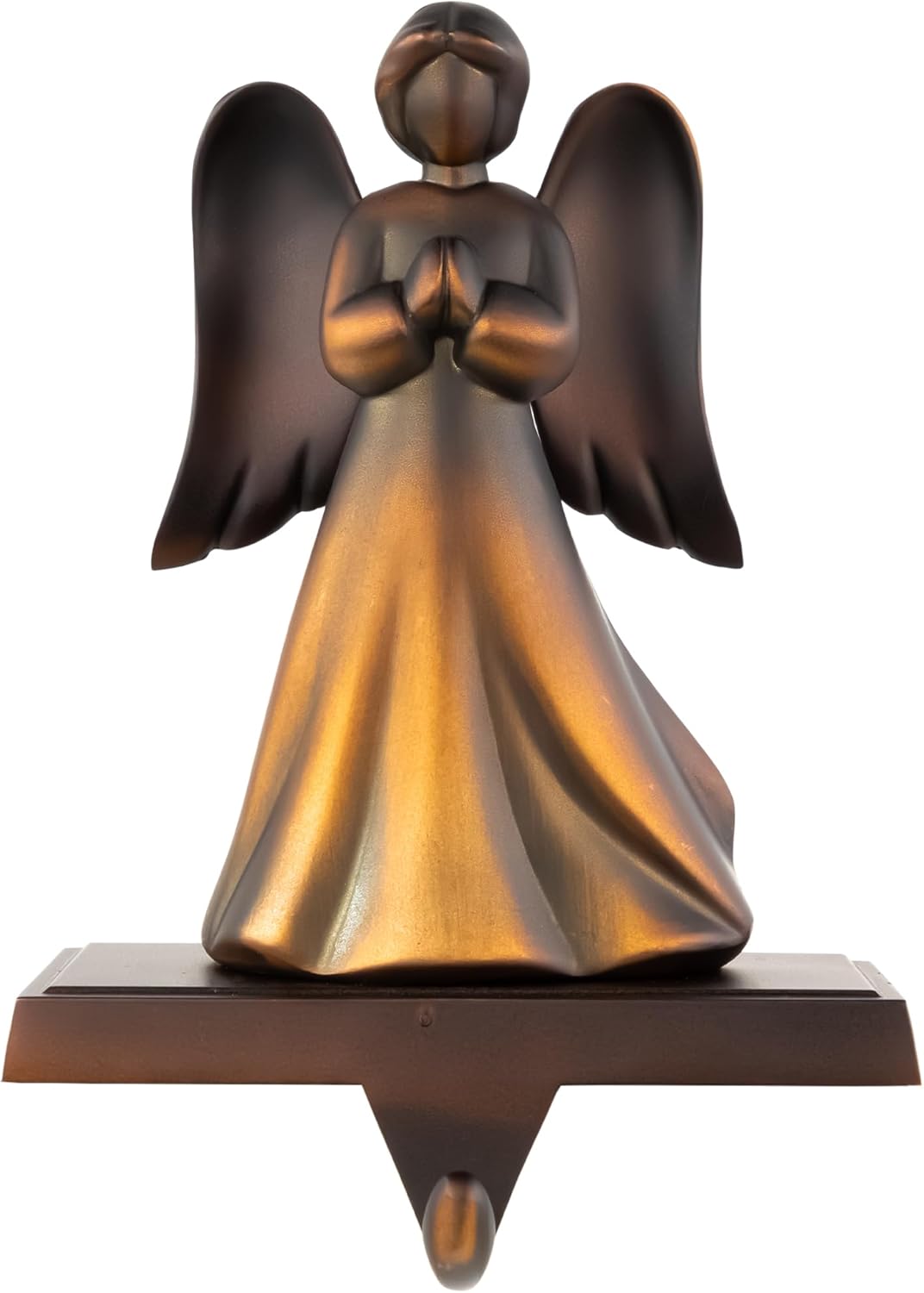 Northlight Copper-Tone Praying Angel Metal Christmas Stocking Holder, 7", Bronze