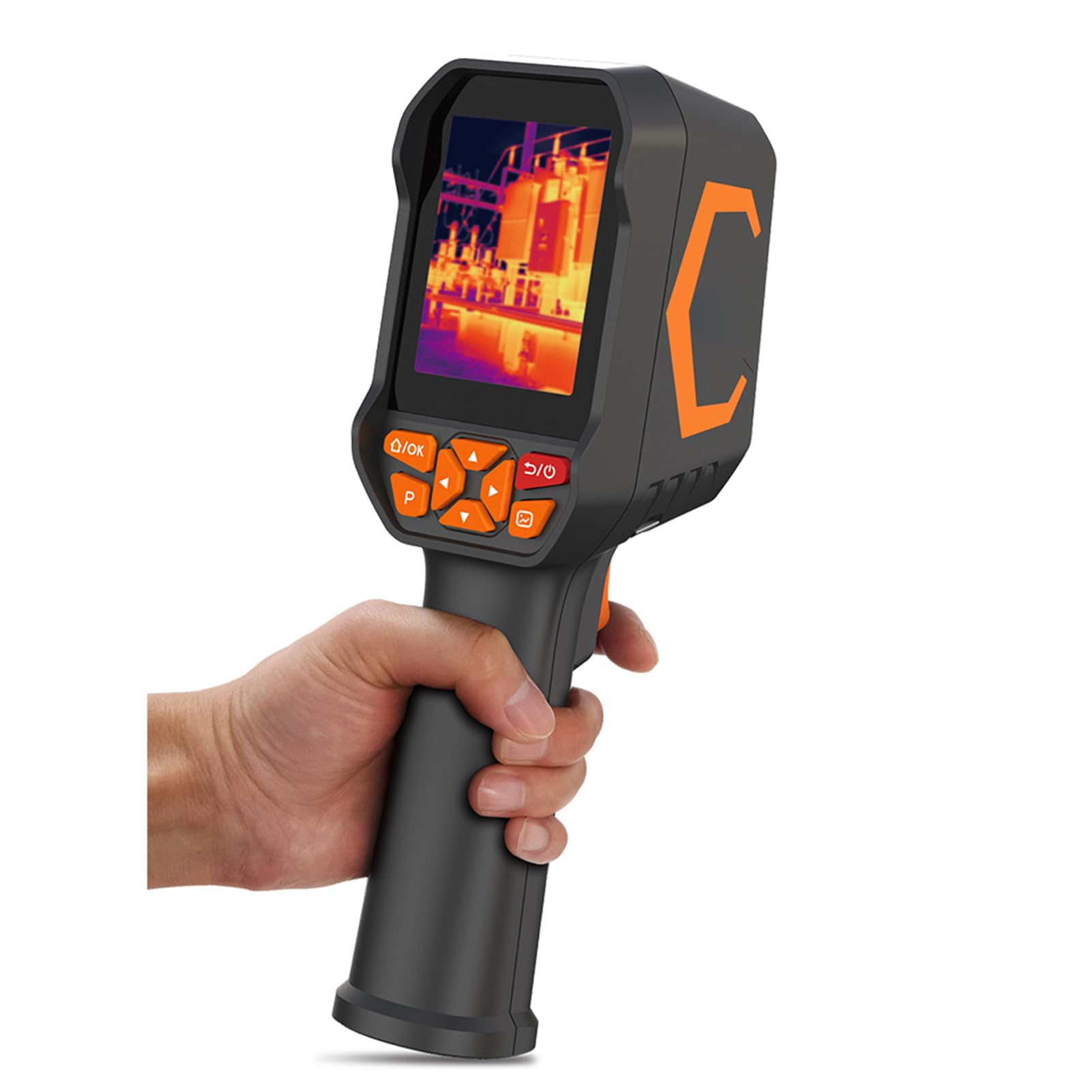 Luocute Cámara Termográfica, Cámara Termográfica Infrarroja Portátil con Resolución IR de 300x225 con Batería de 2600 MAh y Almacenamiento de 8 GB, para Ingenieros, Electricistas e