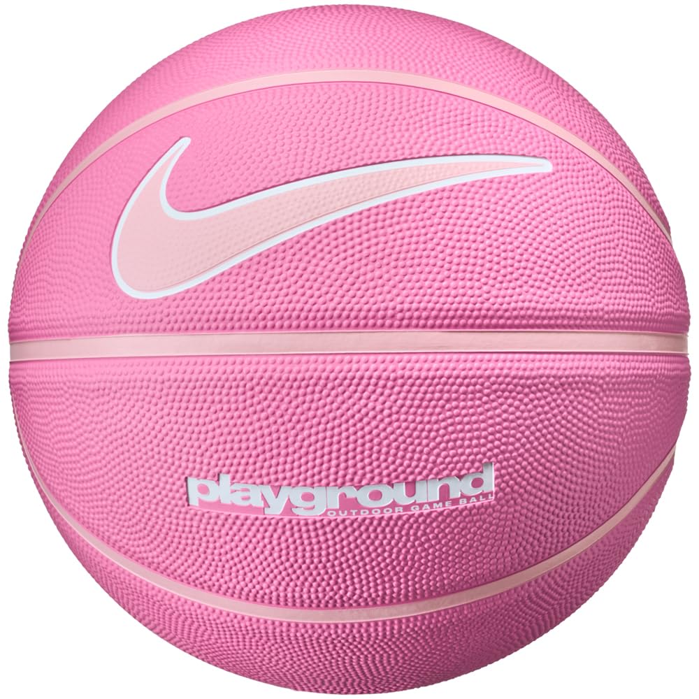 Nike Everyday Playground Basketball 8P – Outdoor Street Basketball Ball – Durable Recreational Basketball – Delivered Deflated, Playful Pink/Pink Foam/White/Pink Foam, 6