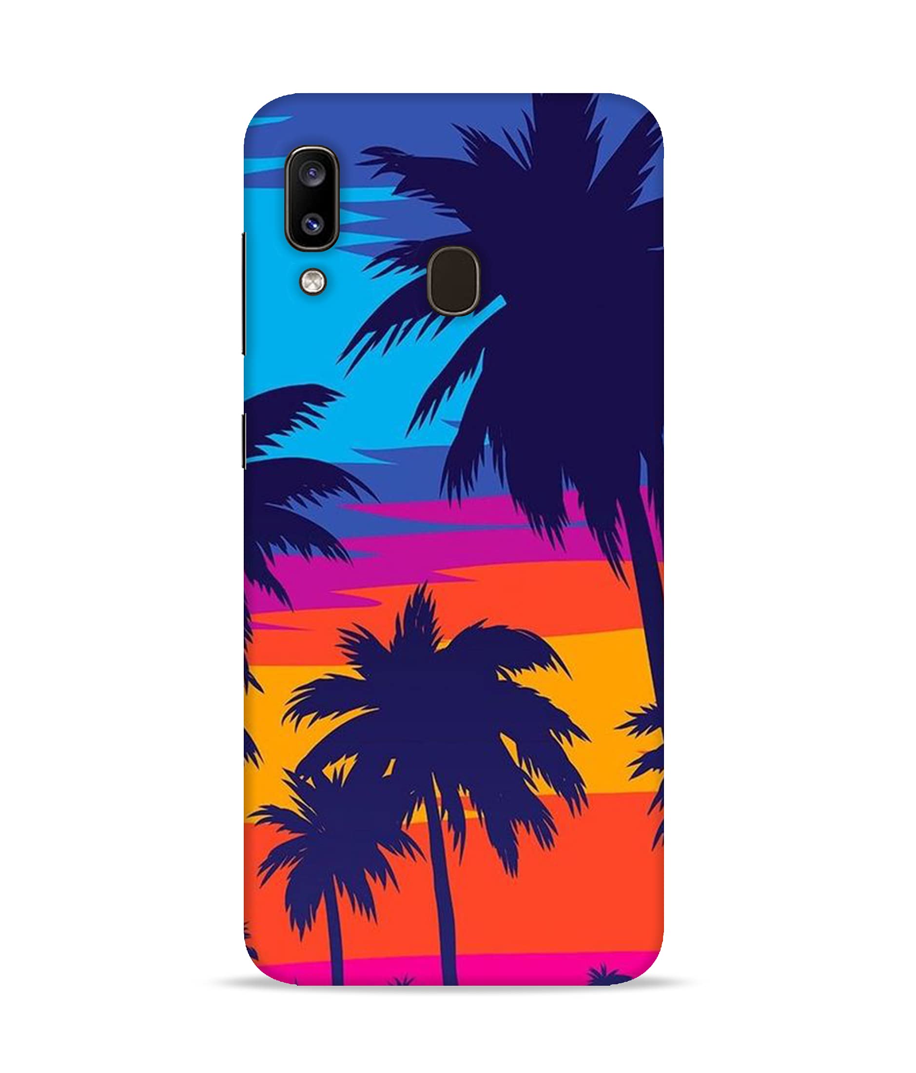 Silence Printed Coconut Trees Nightmare Print Designer Mobile Phone Case Cover for Samsung Galaxy A20 / A30 / M10S -Protective Smartphone Cover